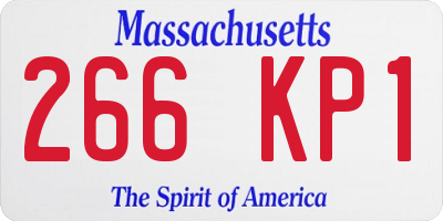 MA license plate 266KP1