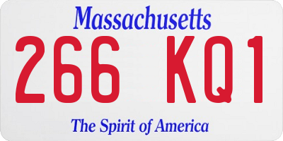MA license plate 266KQ1