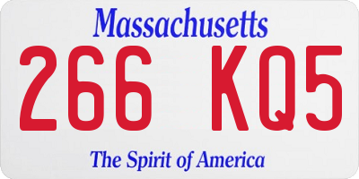 MA license plate 266KQ5