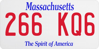 MA license plate 266KQ6