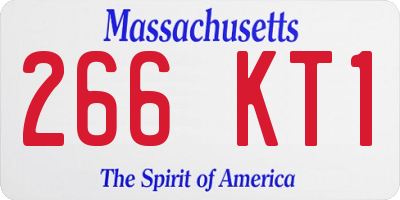 MA license plate 266KT1