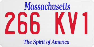 MA license plate 266KV1