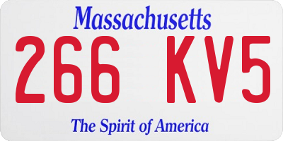 MA license plate 266KV5