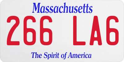 MA license plate 266LA6