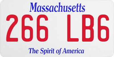 MA license plate 266LB6