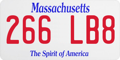 MA license plate 266LB8