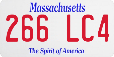 MA license plate 266LC4