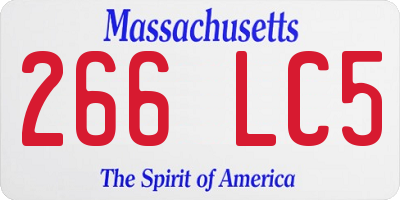 MA license plate 266LC5