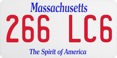 MA license plate 266LC6