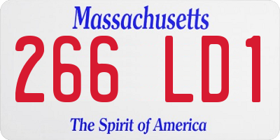 MA license plate 266LD1