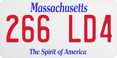 MA license plate 266LD4