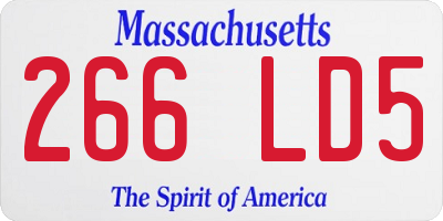 MA license plate 266LD5