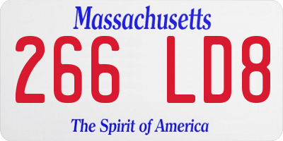 MA license plate 266LD8