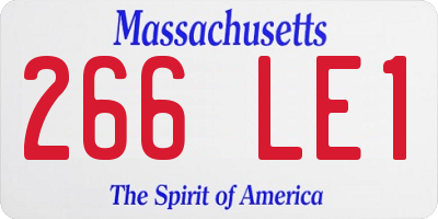 MA license plate 266LE1