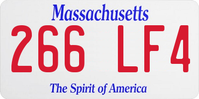 MA license plate 266LF4