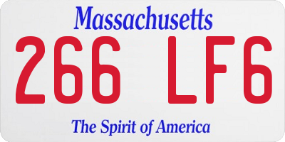 MA license plate 266LF6