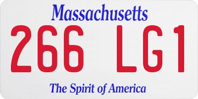 MA license plate 266LG1