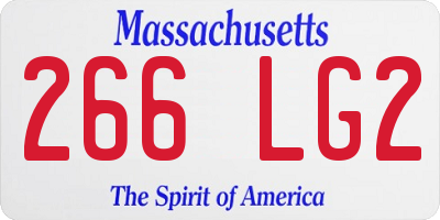 MA license plate 266LG2