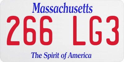 MA license plate 266LG3