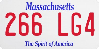 MA license plate 266LG4