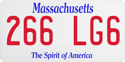 MA license plate 266LG6