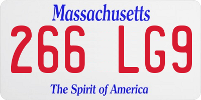 MA license plate 266LG9