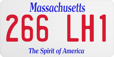 MA license plate 266LH1