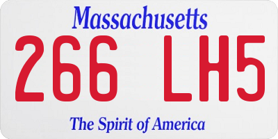 MA license plate 266LH5