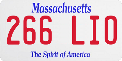 MA license plate 266LI0