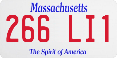 MA license plate 266LI1