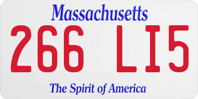 MA license plate 266LI5