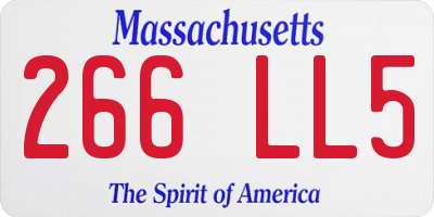 MA license plate 266LL5