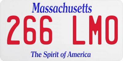MA license plate 266LM0