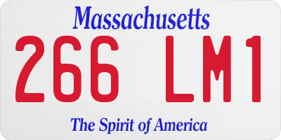 MA license plate 266LM1