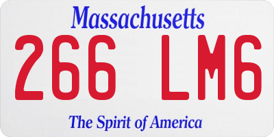 MA license plate 266LM6