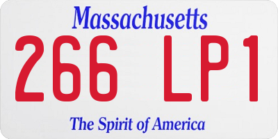 MA license plate 266LP1