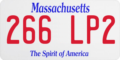 MA license plate 266LP2
