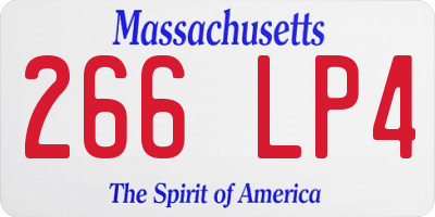 MA license plate 266LP4