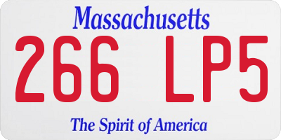 MA license plate 266LP5