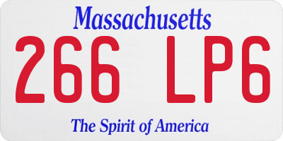 MA license plate 266LP6