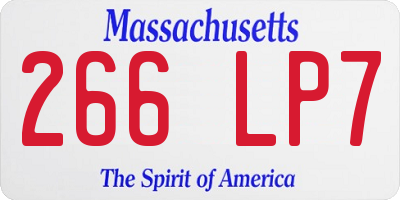 MA license plate 266LP7