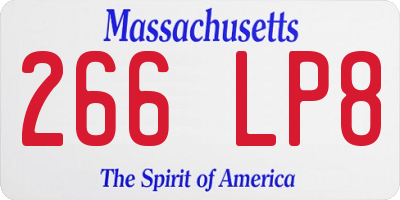 MA license plate 266LP8