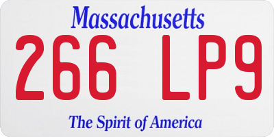 MA license plate 266LP9