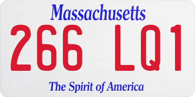 MA license plate 266LQ1