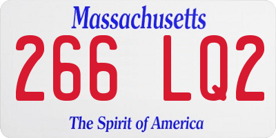 MA license plate 266LQ2