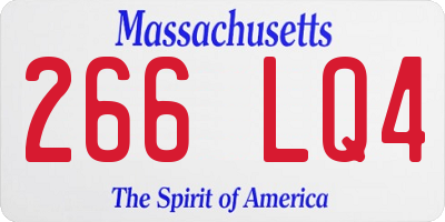 MA license plate 266LQ4