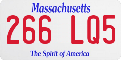 MA license plate 266LQ5