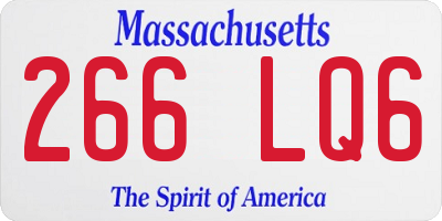 MA license plate 266LQ6