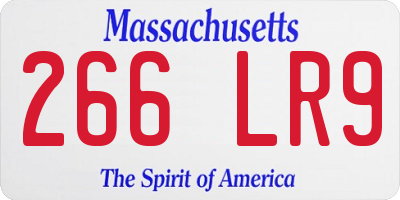 MA license plate 266LR9