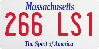 MA license plate 266LS1